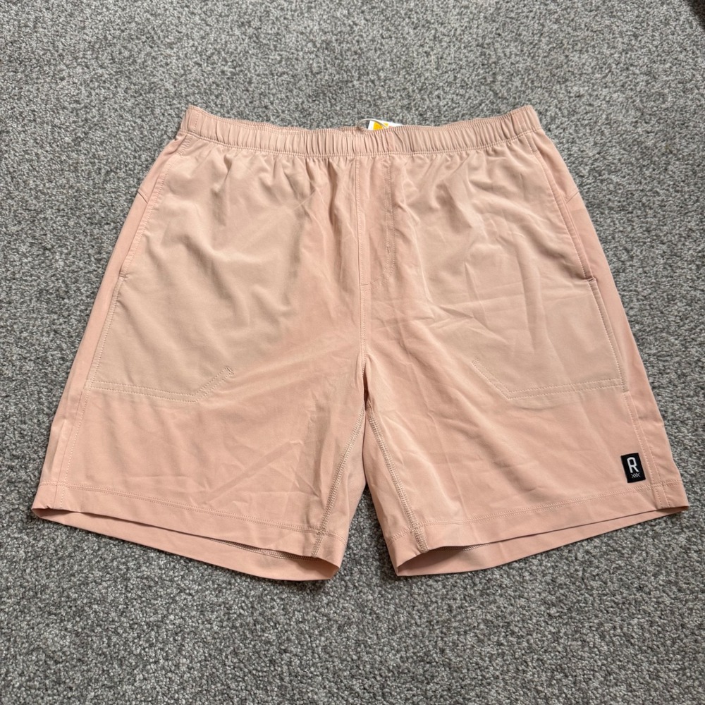 Rhone Essentials Training Shorts Mens Medium Salmon Pink 7 Inch Unlined NWT